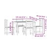 vidaXL Juego de comedor para jardín 5 pzas madera maciza Douglas