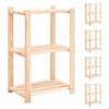 vidaXL Estanter&iacute;a 3 niveles 5 unidades madera pino maciza 150 kg