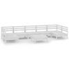 vidaXL Juego de muebles de jard&iacute;n 8 piezas madera maciza pino blanco