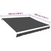 vidaXL Toldo de lona blanco gris antracita 4x3 m