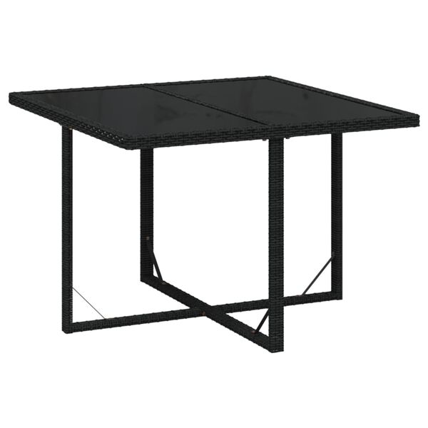 vidaXL Set de comedor de jardín 9 pzas y cojines ratán sintético negro