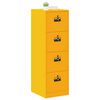 vidaXL Mueble archivador 2 pcs Amarillo Mostaza 44 x 50 x 106.5 cm