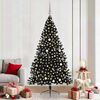vidaXL &Aacute;rbol de Navidad Artificial Preiluminado Negro 210 cm PVC