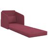 vidaXL Sof&aacute; cama 60cm Rojo vino tela