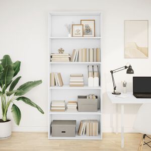 vidaXL Estanter&iacute;a madera ingenier&iacute;a blanca 80x30x189cm