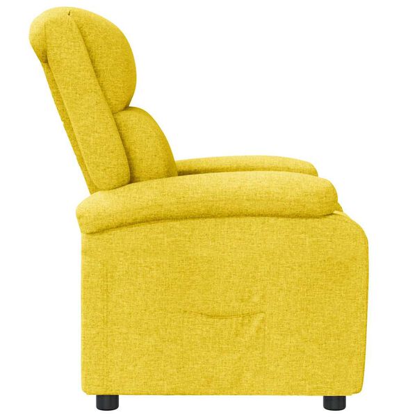 vidaXL Sill&oacute;n reclinable de tela amarillo