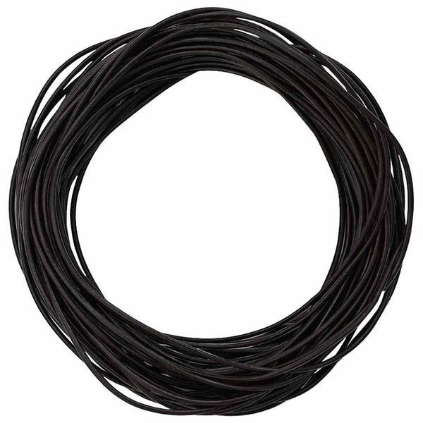 vidaXL Cord&oacute;n de cuero Marr&oacute;n Oscuro &Oslash;1 mm x 5 m Cuero