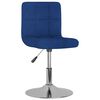 vidaXL Sillas de comedor giratorias 6 unidades tela azul