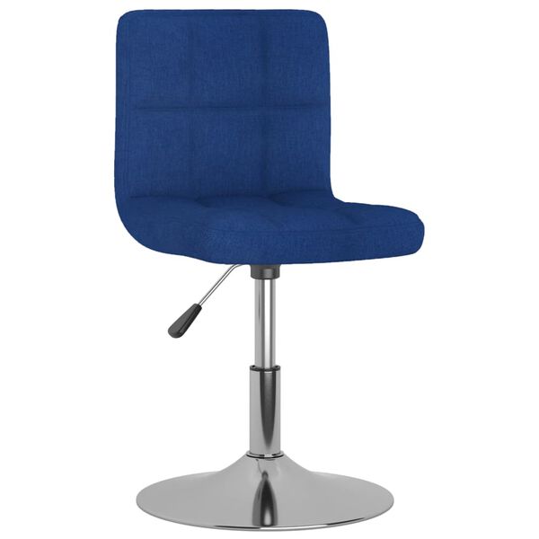 vidaXL Sillas de comedor giratorias 6 unidades tela azul