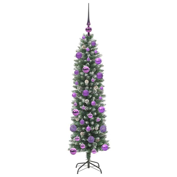 vidaXL &Aacute;rbol Navide&ntilde;o Artificial Delgado con 150 LED Verde y 120 cm