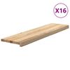 vidaXL Pelda&ntilde;os de escalera 16 uds sin tratar 100x25x2 cm