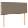 vidaXL Cama box spring colch&oacute;n y luces LED tela gris taupe 90x190 cm