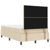 vidaXL Cama tipo Box Spring con colch&oacute;n Crema 120 x 190 cm tela