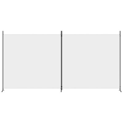 vidaXL Biombo divisor de 2 paneles de tela blanco 348x180 cm