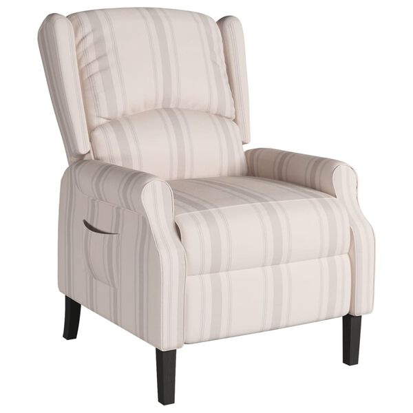 vidaXL Sill&oacute;n reclinable de tela con estampado de l&iacute;neas
