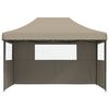 vidaXL Carpa de Fiesta Taup&eacute; 279 x 410 x 315 cm Tela Oxford