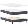 vidaXL Cama Box Spring LED con LED Gris oscuro 120 x 200 cm Terciopelo