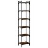 vidaXL Librer&iacute;a 6 estantes madera ingenier&iacute;a roble ahumado 40x30x188cm