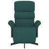 vidaXL Sill&oacute;n reclinable con reposapi&eacute;s tela verde oscuro