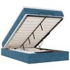 vidaXL Estructura de cama otomana colch&oacute;n terciopelo azul oscuro