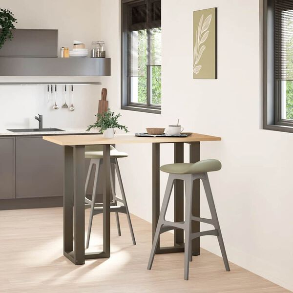 vidaXL Patas para mesa de bar en forma de T (2 unidades), color negro, 50 x 35 x (100-101) cm, acero