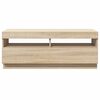 vidaXL Mueble de TV con luces LED roble Sonoma 100x35x40 cm