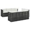 vidaXL Muebles de palets para jard&iacute;n 9 pzas cojines madera maciza pino