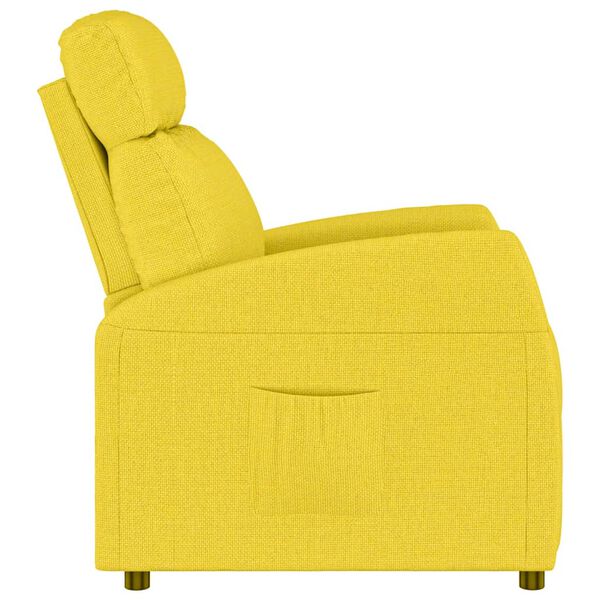 vidaXL Sill&oacute;n reclinable de tela amarillo claro