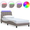 vidaXL Estructura de cama sin colch&oacute;n Hanko tela gris taupe 80x200 cm