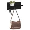 vidaXL Perchero de pared con estante Roble negro 40 x 10.5 x 18 cm