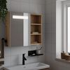 vidaXL Mueble de ba&ntilde;o con espejo y luz LED roble 60x13x52 cm