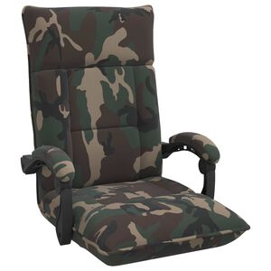 vidaXL Sill&oacute;n ajustable Verde militar Tela