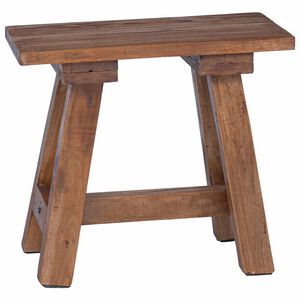 vidaXL Banco Natural 50,5 x 25 x 47,5 cm Madera maciza de Caoba