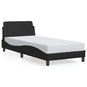 vidaXL Estructura de cama Dover cuero sint&eacute;tico negro 80x200 cm