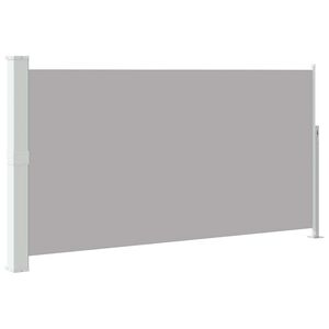 vidaXL Toldo lateral retr&aacute;ctil de jard&iacute;n gris 170x300 cm