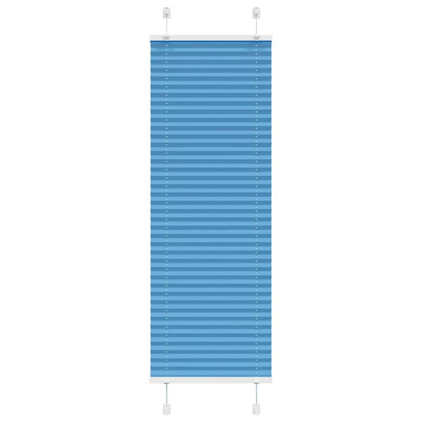 vidaXL Estor Plisado azul 45x100 cm Tela Ancho 44,4 cm Poli&eacute;ster