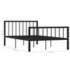 vidaXL Estructura de cama sin colch&oacute;n metal negro 120x200 cm