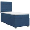 vidaXL Cama box spring con colch&oacute;n con cabecera Azul 100 x 200 cm Tela