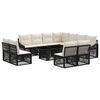 vidaXL Conjunto de sof&aacute;s de jard&iacute;n 12 uds. Negro y Blanco Crema