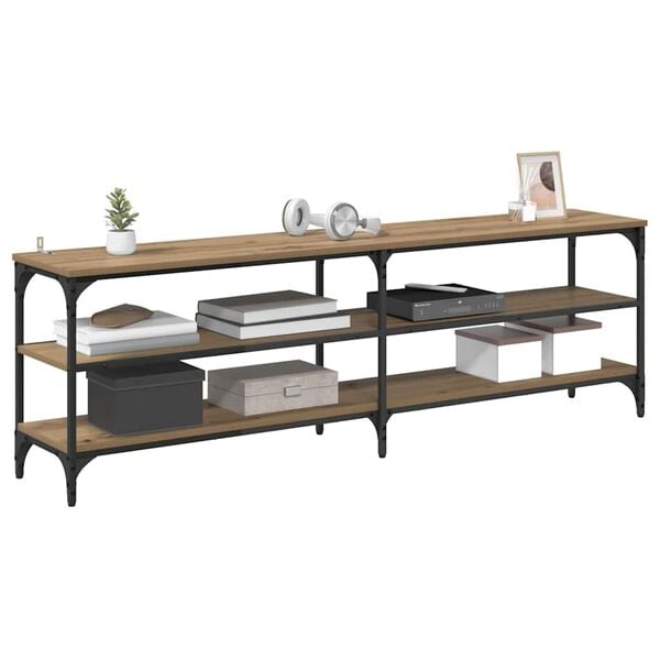 vidaXL Gabinete de TV Roble artesanal 160 x 30 x 50 cm