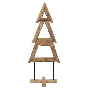 vidaXL Árbol de Navidad Marrón 150 cm Madera de teca maciza