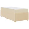 vidaXL Estructura de cama con colch&oacute;n Crema 90 x 200 cm tela