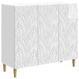 vidaXL Aparador Blanco Brillante 89 x 34,5 x 80 cm