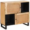 vidaXL Aparador Marr&oacute;n 80 x 33 x 75 cm Madera de mango maciza