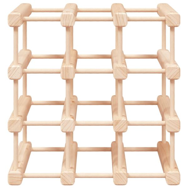 vidaXL Botellero para 12 botellas madera maciza de pino 36x23x36 cm