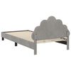 vidaXL Cama para ni&ntilde;os con cabecero Gris Claro 80 x 200 cm Terciopelo