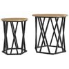 vidaXL Mesa de Caf&eacute; 2 pcs Roble artesanal Madera Ingenierizada y Acero