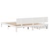 vidaXL Estructura de cama cajones madera maciza pino blanco 180x200 cm