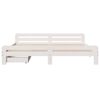vidaXL Estructura de cama sin colch&oacute;n madera maciza blanca 200x200 cm