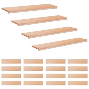 vidaXL Alfombras para escalones 20 uds. 120 x 30 x 2 cm Natural